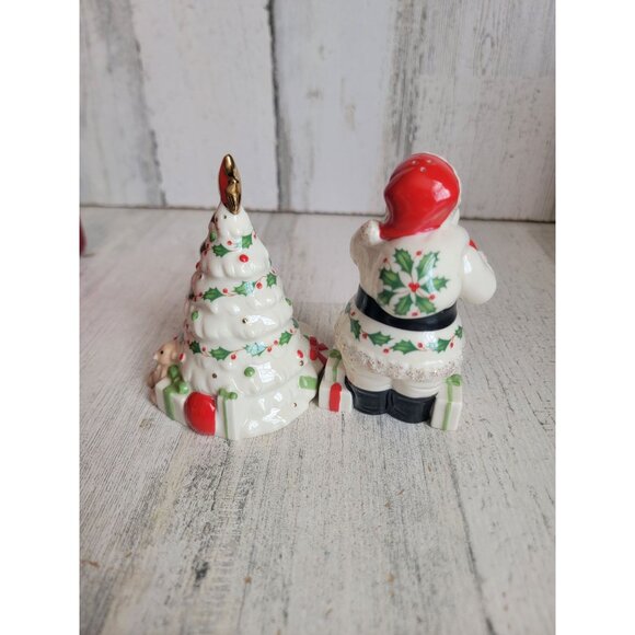 Lenox holiday Santa trees salt pepper set Xmas - Picture 5 of 6